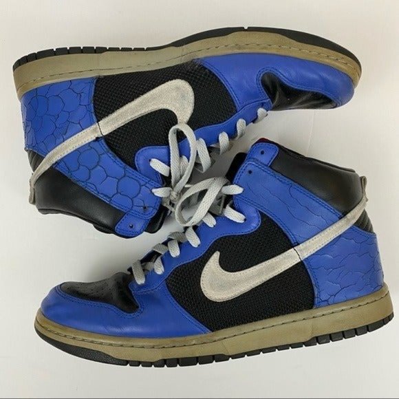 Nike Dunk High Premium Crack Varsity Blue Sneaker Men’s 12 - Picture 4 of 11